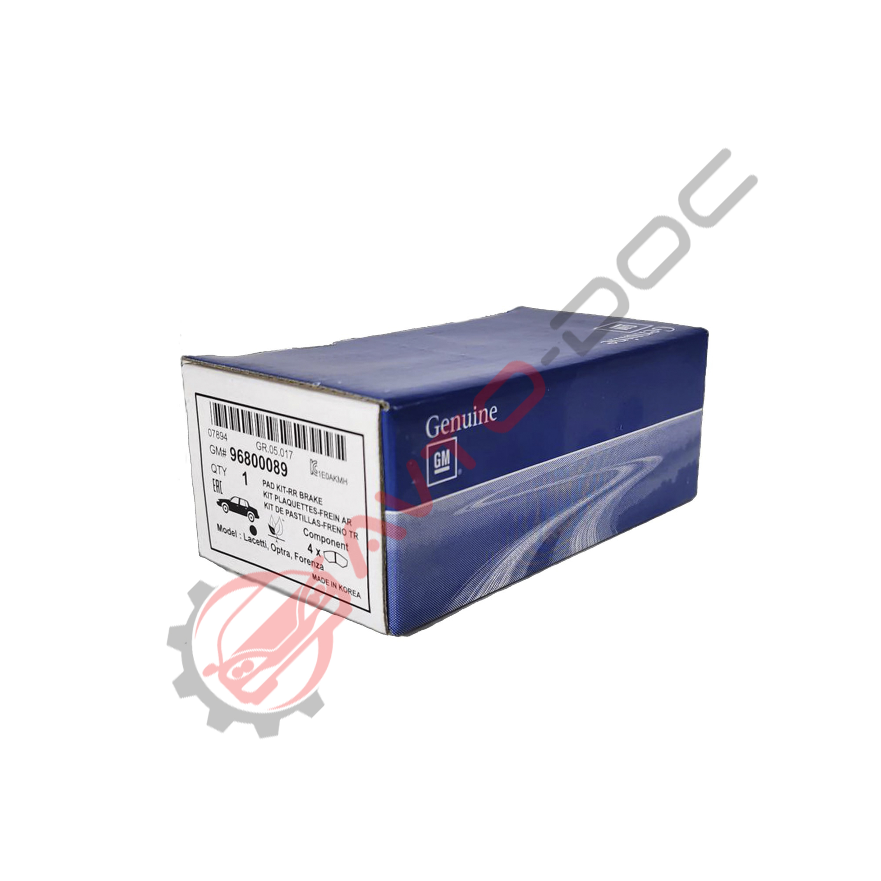 Задние колодки GM Gentra, Lacetti